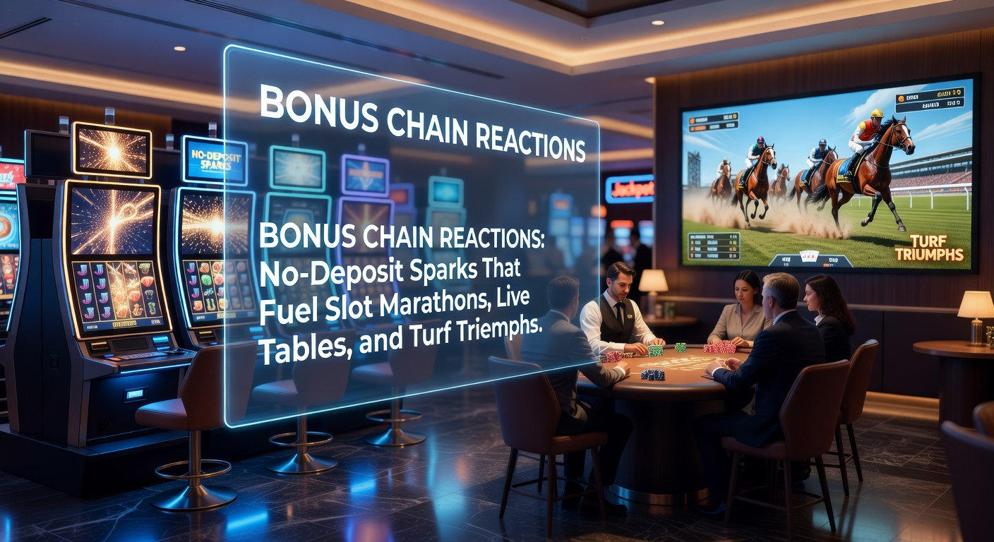 Dynamic live dealer roulette table with bonus overlays and a horse racing track in the background, showing interconnected gaming chains