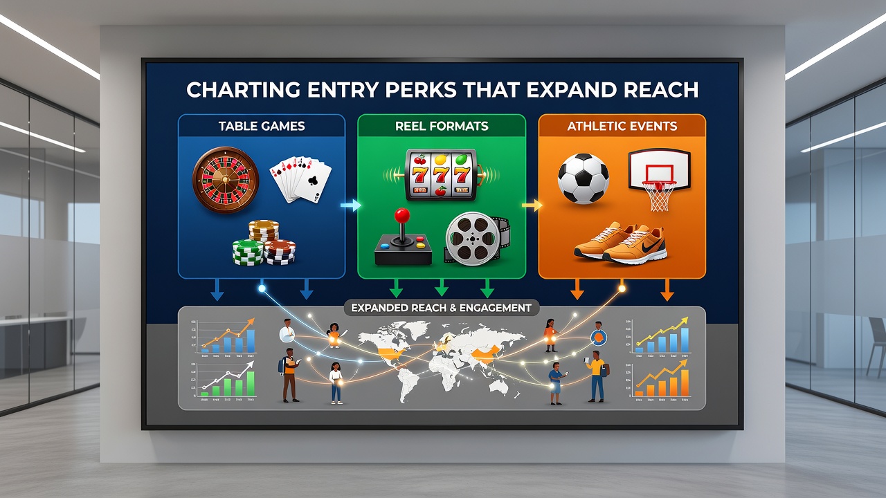 Infographic showing bonus flow from table games to reels and sports events