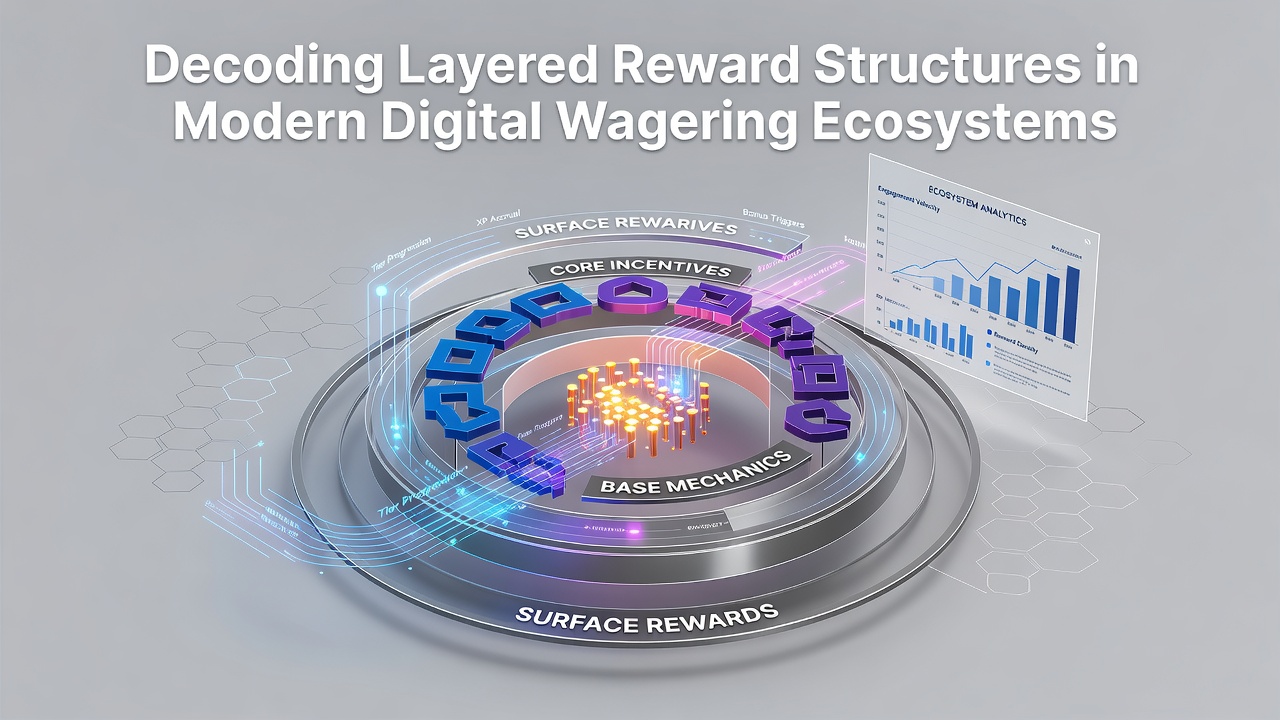 Digital interface displaying layered reward tiers in an online wagering platform