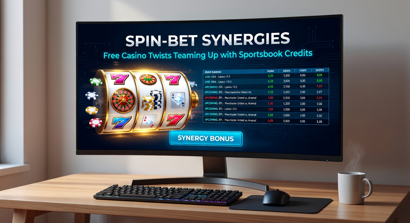 Dynamic split-screen image of a slot machine payout merging into a live sports betting slip, highlighting hybrid bonus action